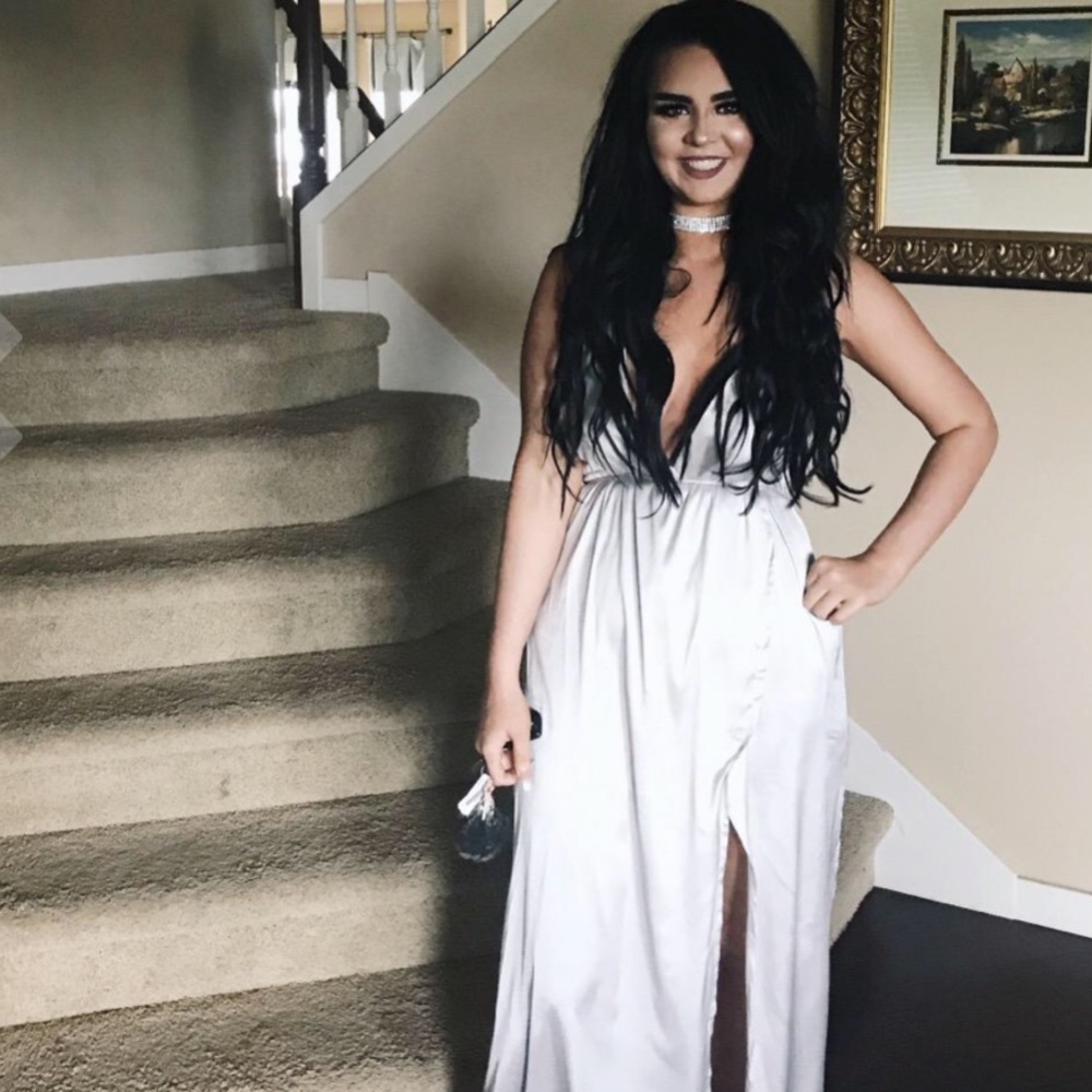 Silky Maxi Slit Dress - Picture 7 of 7